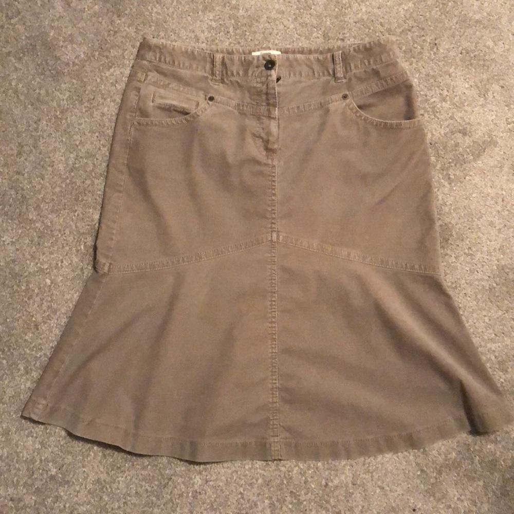 Loft Corduroy Modest Knee Length Skirt